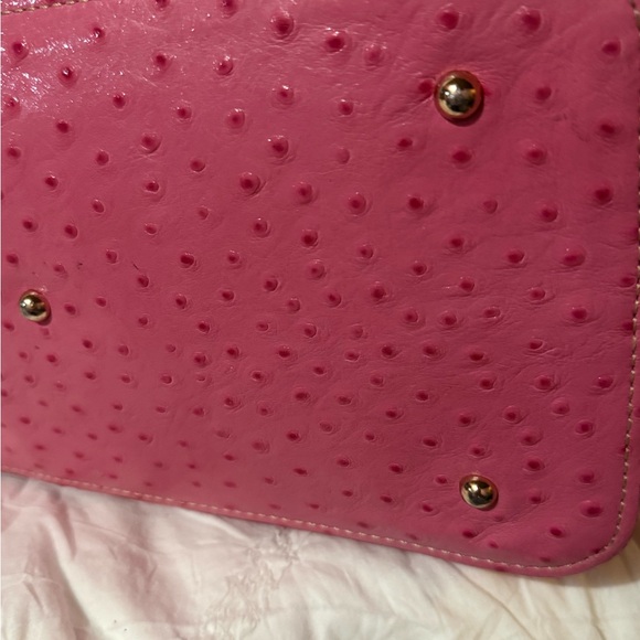 Dooney & Bourke Pink Ostrich-Embossed Tote - Picture 8 of 15